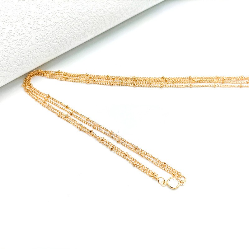 Thời Trang Dây Xích Thắt Lưng Hai Lớp Bằng Đồng Đính Đá Gợi Cảm Cho Nữ