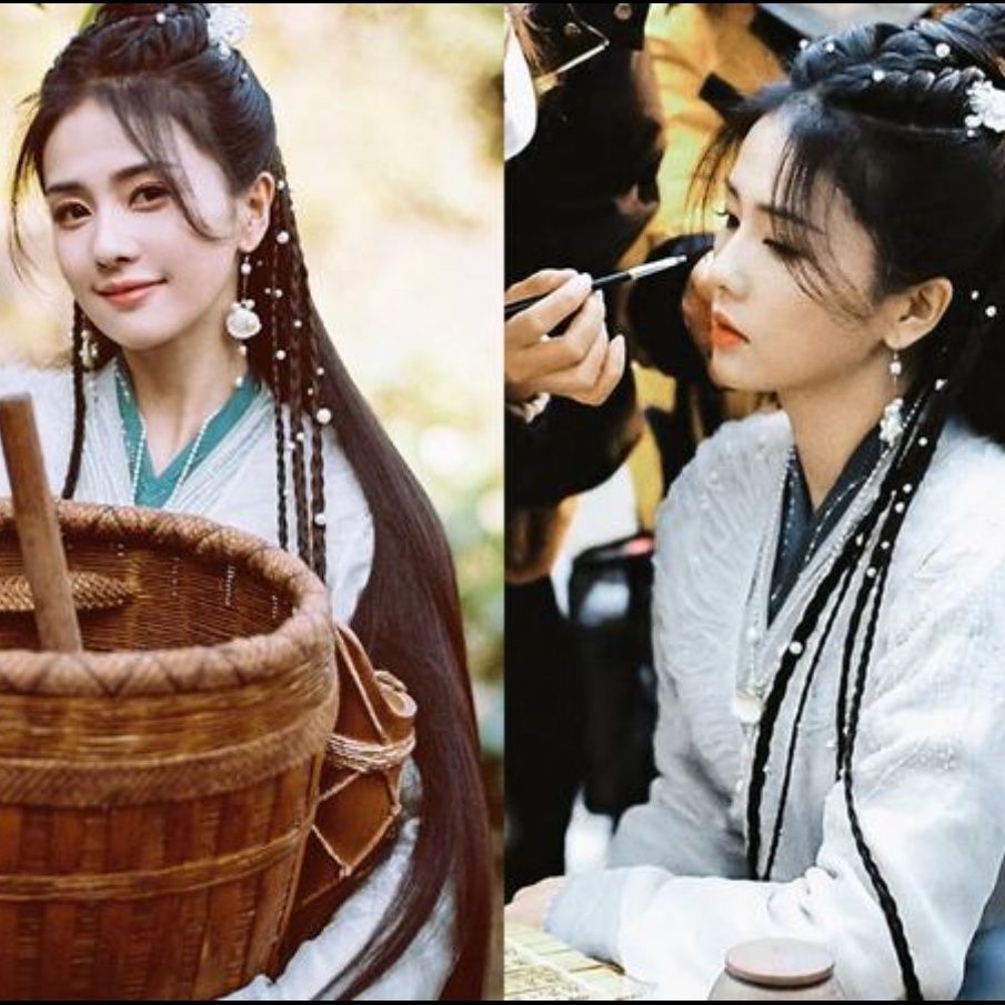 Doudou Kẹp Tóc Tết Bím Đính Ngọc Trai Nhân Tạo 1k