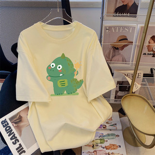 NZN Áo thun cotton ngắn tay in hình khủng long nhỏ mới mùa hè Hàn Quốc 2024