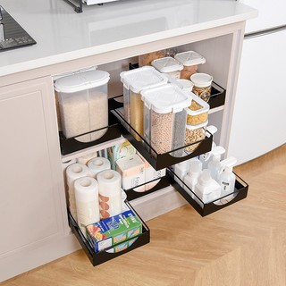 TessaHome Giỏ ngăn kéo ra Ngăn trượt kệ lưu trữ cho nhà bếp gia đình