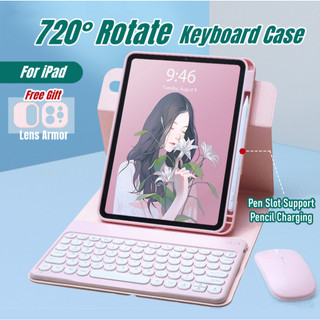 NIXXOS Bao Da Máy Tính Bảng Có Bàn Phím bluetooth Xoay Được 720 Và Ngăn Đựng Bút Cho ipad 10th / 9th / 8th / 7th gen 10.9 '' air4 / air5 pro 11