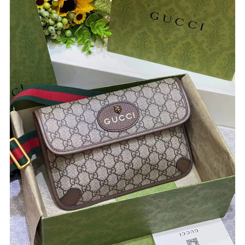 Túi Đeo Chéo Gucci Chính Hãng 100% Họa Tiết Đầu Hổ Cá Tính 748590
