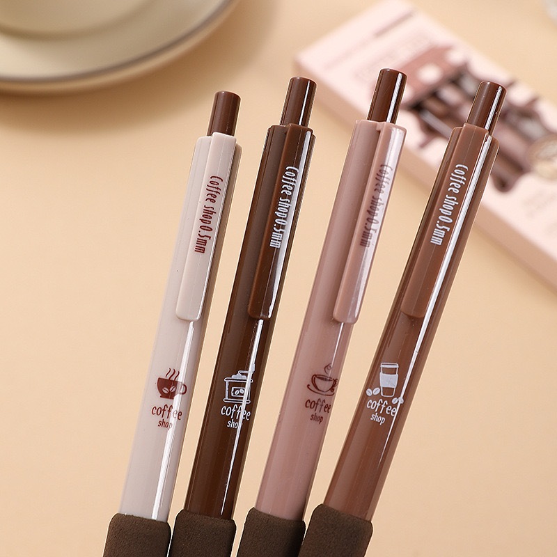 Cái bút Bút gel ép cà phê vui nhộn văn phòng phẩm sáng tạo quà  phần thưởng đồ dùng học sinh Văn phòng phẩm