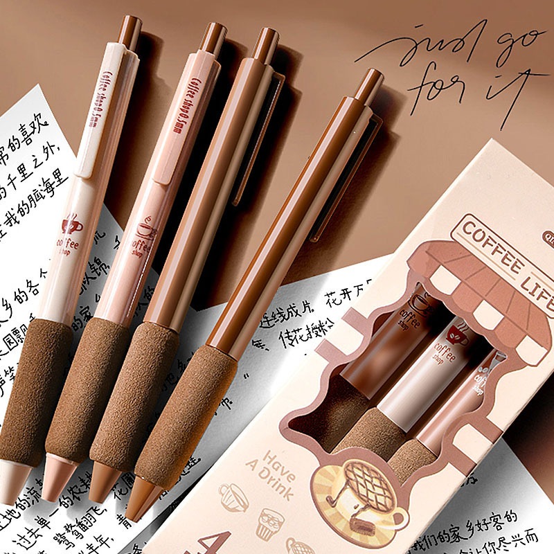 Cái bút Bút gel ép cà phê vui nhộn văn phòng phẩm sáng tạo quà  phần thưởng đồ dùng học sinh Văn phòng phẩm