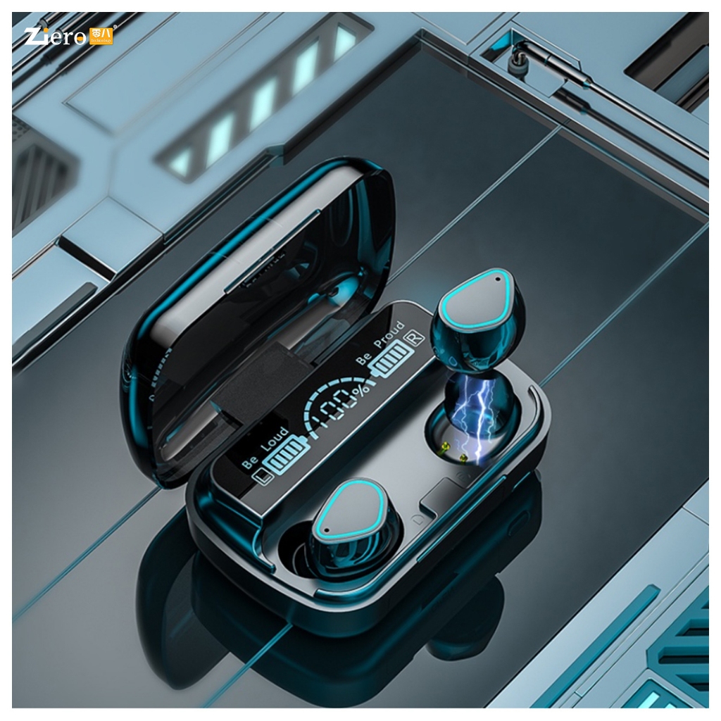 Tai nghe Bluetooth không dây M10 Pro, pin siêu dài 3000mAh, tai nghe điều khiển cảm ứng, màn hình LED hiển thị pin