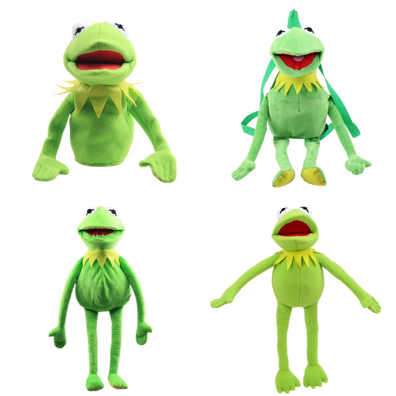 40-65cm Disney Sesame Street Hình Kermit Tay Con Rối Trẻ Em Búp Bê Mềm Nói Chuyện Thể Hiện Đạo Cụ Tiệc Giáng Sinh Búp Bê Sang Trọng Đồ Chơi Ếch Túi Đi Học