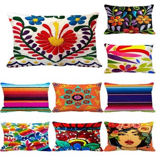 Mexico Vỏ Gối 74 * 48cm / 50 * 30cm Họa Tiết Mexico