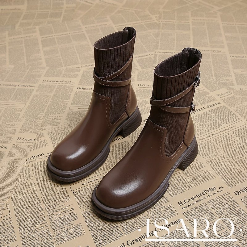 ISARO giày nữ boot nữ bột boot Thời trang trăm mốt 2023 HOTSALE Lịch lãm Thể thao và thời trang Tiện dụng Điều chỉnh được FSX23A13HZ 44Z231031