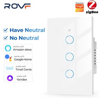 Công tắc ROVF Zigbee cảm ứng thông minh cao cấp/ App Smart Life/ Tuya