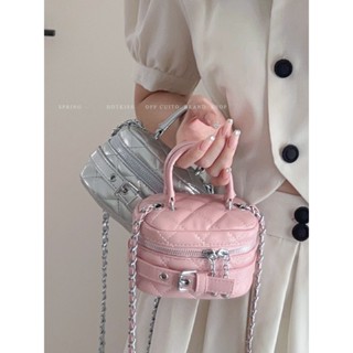 Nucelle Túi Xách Đeo Chéo Dây Xích Hình Thoi Cao Cấp Phong Cách Hàn Quốc