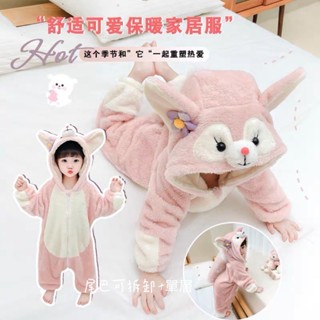 [Giao hàng nhanh] Bộ đồ ngủ một mảnh mùa thu đông cho trẻ em Bộ đồ liền thân một mảnh hình động vật Bộ áo liền quần ấm áp Mùa đông bé trai bé gái Phim hoạt hình Flannel Homewear Túi ngủ lông cừu Bắc Cực Quần áo trẻ em