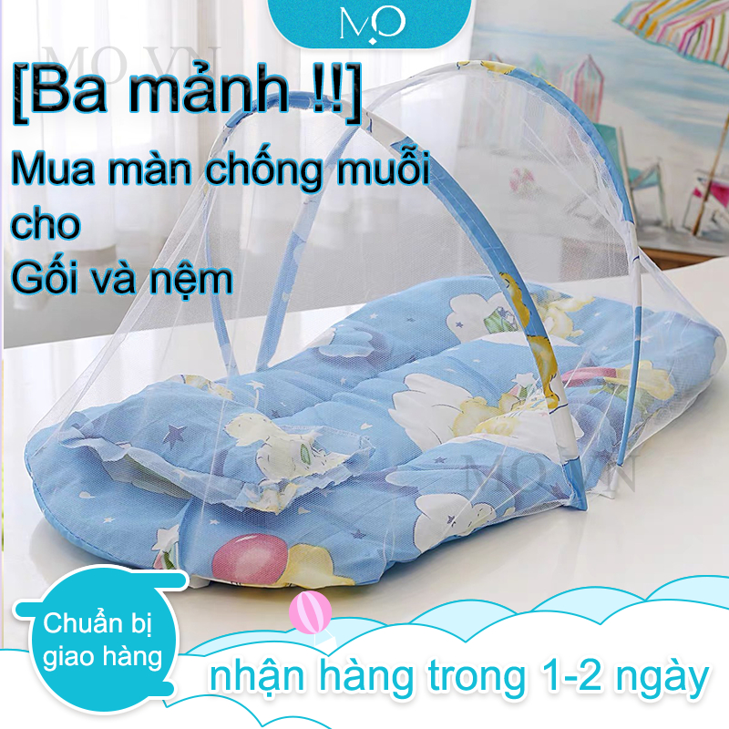 Giao Hàng Trong Vòng 24 GiờBộ 3 chi tiết màn đệm gối ngủ chống muỗi cho bé