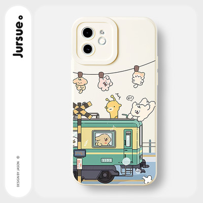 Ốp lưng JURSUE mềm hoạt hình độc lạ dễ thương đẹp Cho iPhone 17 16 15 14 13 12 11 Pro Max SE 2020 X XR XS ip 8 7 Plus Y4487