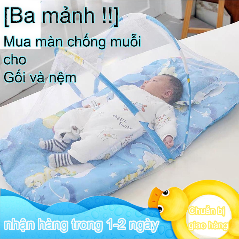 Chất lượng tốt🤗Mùng lều lưới chống muỗi cho bé sơ sinh - Nệm mềm-Màn Chụp Cho Bé Gấp Gọn - Dây kéo thoáng khí