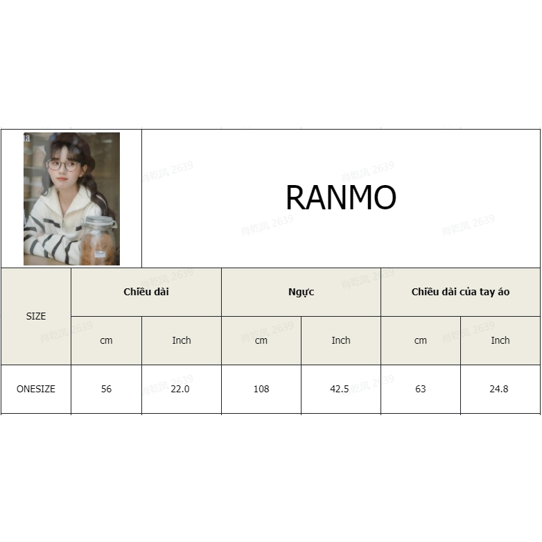 RANMO Áo Len áo khoác cardigan phổ biến xu hướng INS Thời trang WMY23A0UND 43Z231025