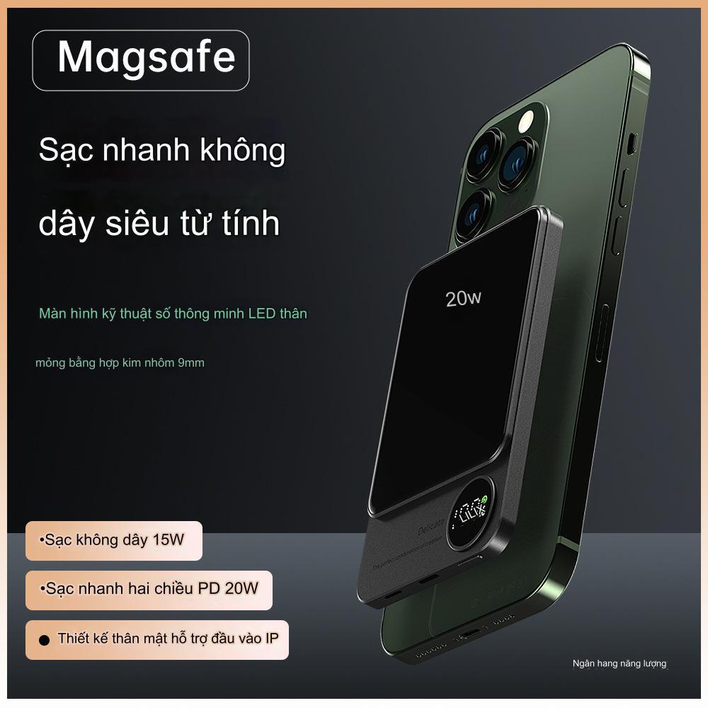 Sạc Dự Phòng Không Dây 22.5w 10000mah Màn Hình lcd Sạc Nhanh Cho Điện Thoại