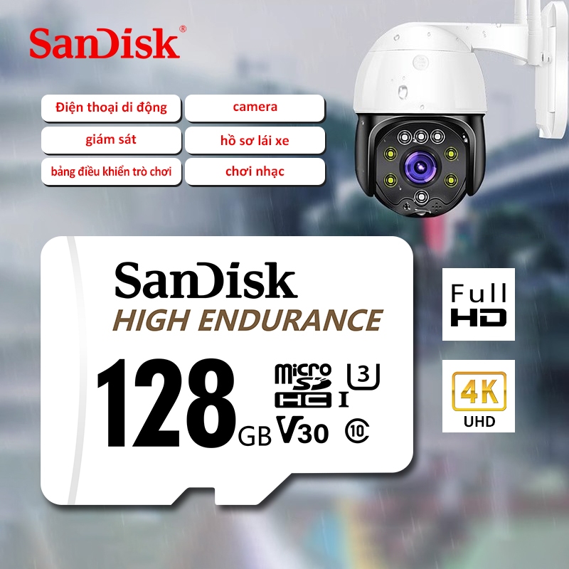 Thẻ nhớ Micro SD TF SanDisk Card 8GB 16GB 32GB 64GB 128GB chuyên dụng tốc độ cao cho camera, điện thoại, loa đài