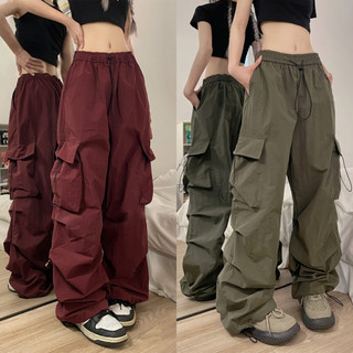 🔥 7 tùy chọn màu sắc 🔥Quần Ống Rộng KaKi Phụ nữ quần dài Cao cấp retro phong cách hàn quốc Thời trang lỏng lẻo Quần thể thao và quần khiêu vũ