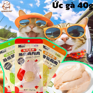 Ức gà luộc, ức gà mèo, snack cho mèo, snack cho chó, 40g li0521