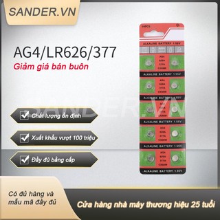 Set 10 Pin Nút Áo 1.55V AG4 LR626 SR626SW SR66 LR66 1.55V AG4 LR626 377 LR626 SR626SW SR66 LR66 Chuyên Dụng