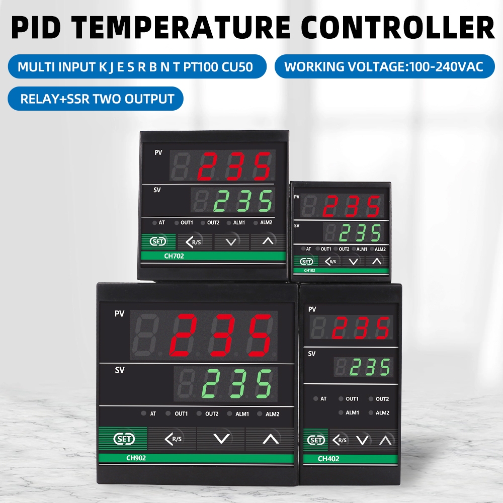 Bộ điều khiển PID nhiệt độ kỹ thuật số TAXNELE CH102 CH402 CH702 CH902 SSR Đầu ra rơle