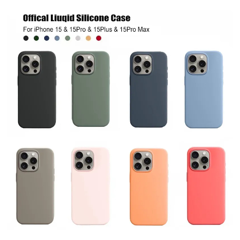 Ốp Lưng Silicon Lỏng Từ Tính Cho iPhone 15 Pro Max 15 Plus Ốp Lưng Sạc Không Dây Thả