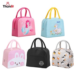 Thunlit Dễ Thương Túi Đựng Đồ Ăn Trưa Sỉ Phim Hoạt Hình Năm 2024 Lá Nhôm Túi Hộp Cơm Cách Nhiệt Màu Đen Hồng Nam Nữ Cô Gái Bé Trai