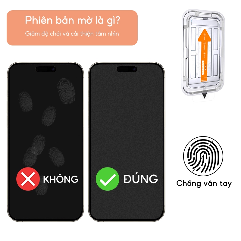 TBTIC Kính Cường Lực hd Màu Xanh Lá Nhám Bảo Vệ Màn Hình Riêng Tư Cho iphone 15 14 13 12 11 pro max plus xr x xs