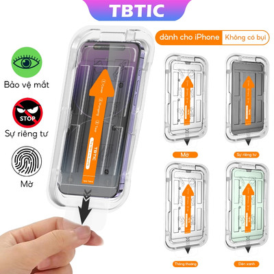 TBTIC Cho iPhone 17 16 15 14 13 12 11 Pro Max Plus XR X Xs Bảo Vệ Màn Hình Không Khí Kính Cường Lực HD Matte Bảo Mật Ánh Sáng Xanh Với Tự Động Căn Chỉnh Dễ Dàng Lắp Đặt Bảo Vệ Toàn Diện