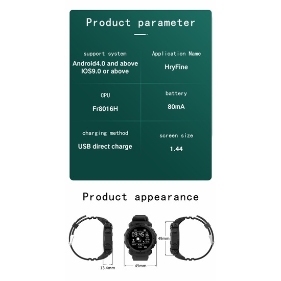 Fd68s Đồng Hồ Thể Thao Thông Minh usb bluetooth Theo Dõi Nhịp Tim / Báo Động ip67 Chống Thấm Nước