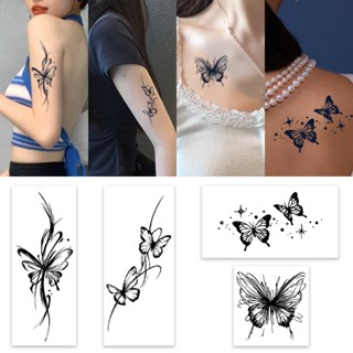 Inkartlink Y2k Sự kết hợp bướm miếng dán hình xăm tạm thời, hình xăm ma thuật lâu trôi không thấm nước, hình xăm giả kéo dài đến 15 ngày, hình xăm bán vĩnh viễn