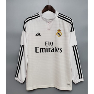  Áo Bóng Đá Dài Tay Phong Cách Retro Real Madrid 14   15 Tỉ Lệ 1: 1 