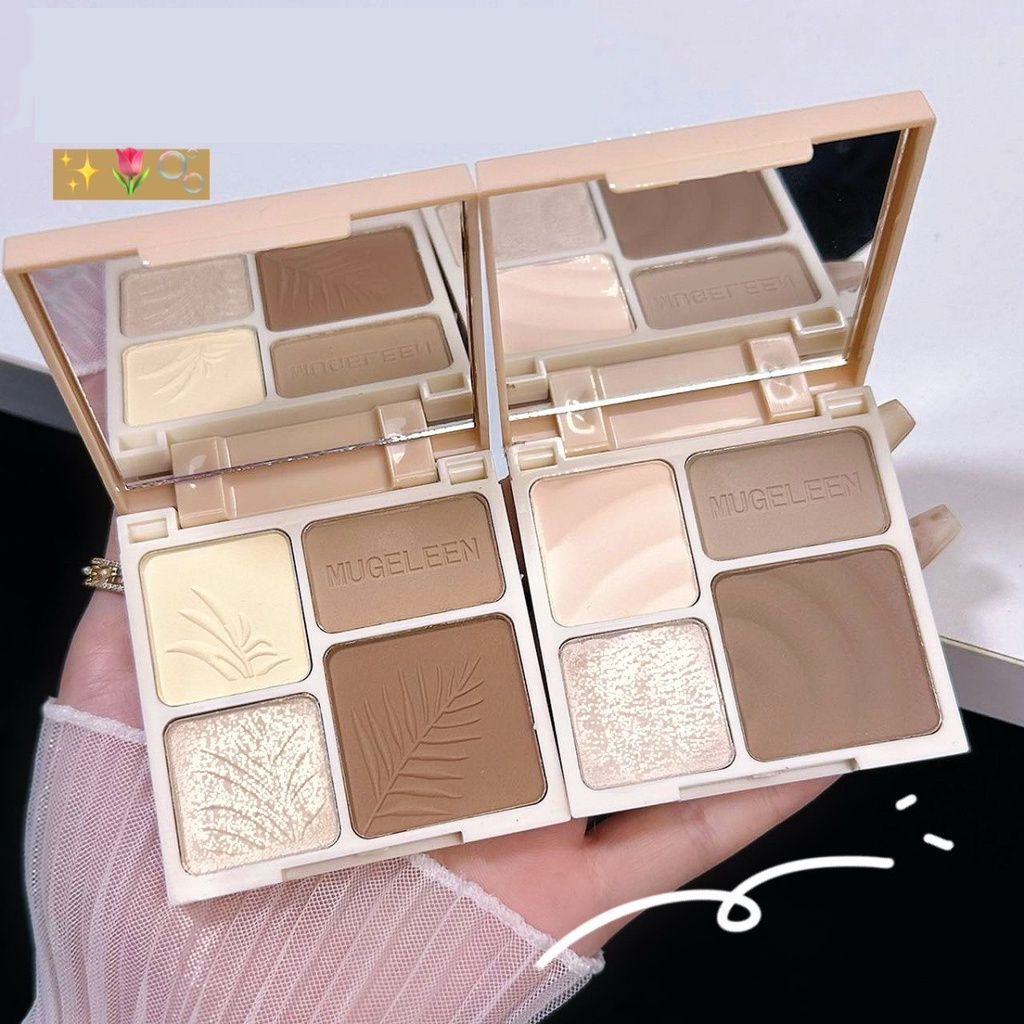 Bảng Phấn Bắt Sáng Bốn Màu Đa Chức Năng Tích Hợp Tạo Khối Màu Lì Làm Sáng Da Mũi XHTZB050