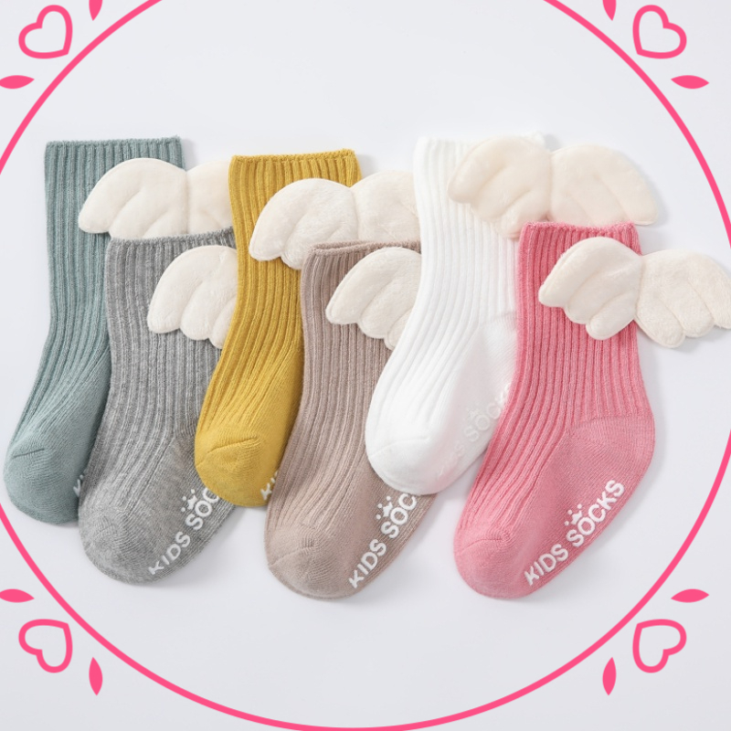 Vớ Chống Trượt Hình Đôi Cánh Dễ Thương Cho Bé 0-3 Tuổi