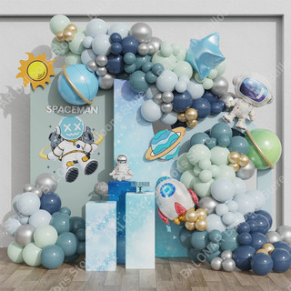 Set 159 bong bóng trang trí tiệc sinh nhật hình phi hành gia