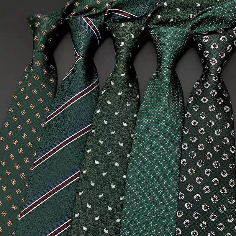Mới Nhất 8CM Dây Buộc Nam Màu Xanh Đậm Chấm Bi Trang Phục Cổ Điển Trang Phục Gravata Corbatas Kinh Doanh Cà Vạt Dệt Jacquard Dây Buộc Cổ Cho Nam Chổi Tiệc Cưới Cổ