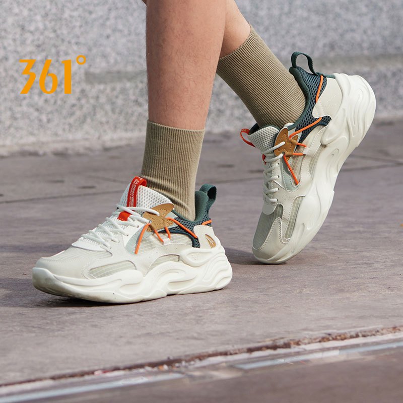 Giày thể thao 361 DEGREES 672326765 dạng lưới thoáng khí chống mòn cho nam