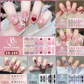 Bộ 14 Miếng Dán Móng Tay Không Độc Hại Chống Thấm Nước Họa Tiết Hoạt Hình Dễ Thương