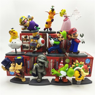  11 Cái   bộ Trò Chơi Super Mario Bros. Donkey Kong Mario Luigi Bowser Koopa Yoshi Wario Toad Đào Lakitu Q Phiên Bản PVC Nhân Vật Hành Động Mô Hình Đồ Chơi Búp Bê 