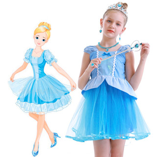Đầm Hóa Trang Lọ Lem Cho Bé Gái