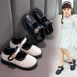 IKIDS Giày da trẻ em đế mềm Hàn Quốc công chúa sinh viên cổ điển giản dị cô gái giày đơn giày búp bê bé gái