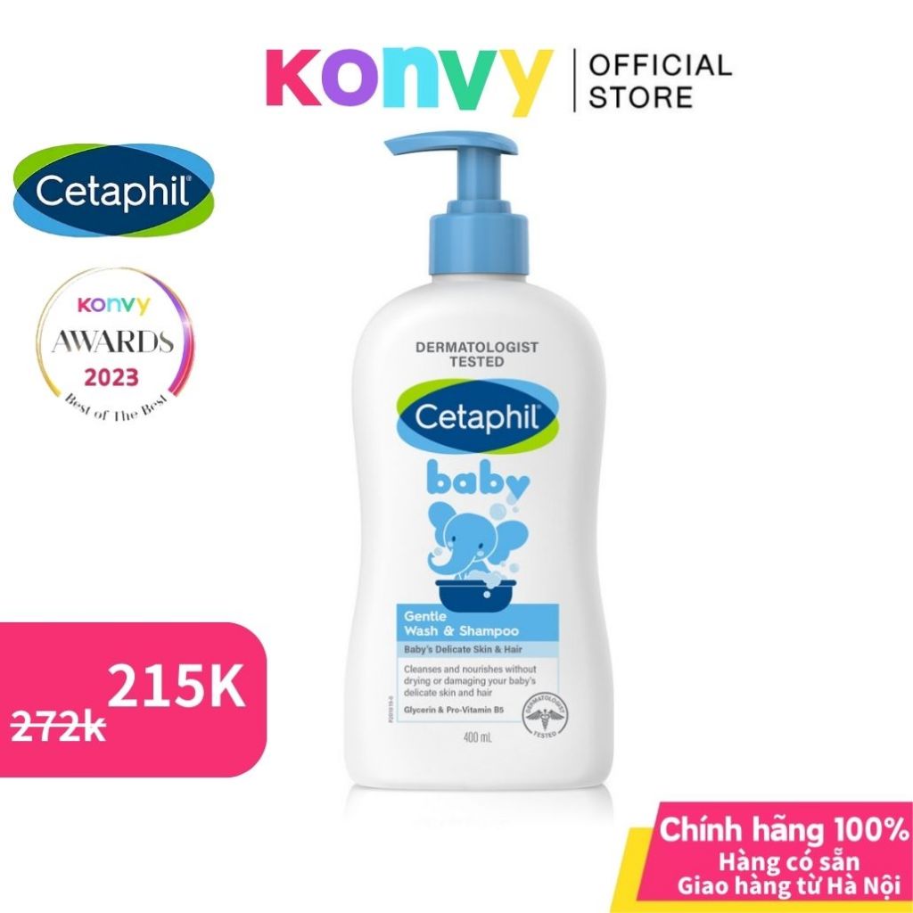 Sữa tắm Cetaphil cho bé Gội dịu lành cho bé Cetaphil Baby Wash & Shampoo