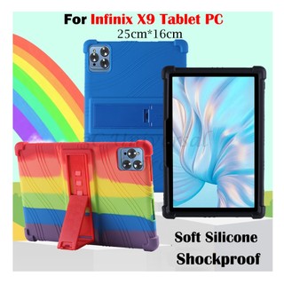 Dành cho infinix x9 tab máy tính bảng android 10 12 9.1 vỏ máy tính bảng funda slim trẻ em chống sốc silicon mềm đế da vỏ infinix x 9 12.0 10.1 9.1 inch 25cm * 16,5cm