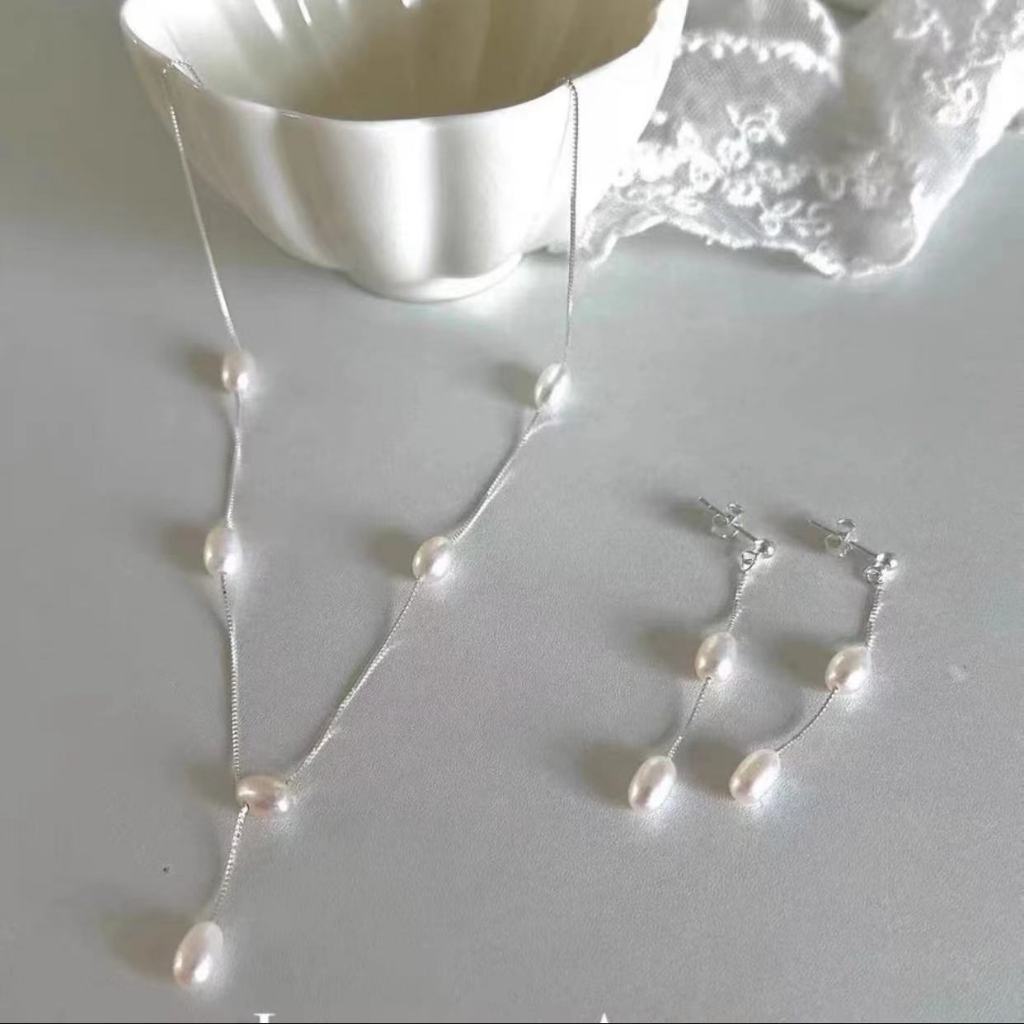 Vòng cổ Ngọc Trai Tự Nhiên Hình Chữ Y