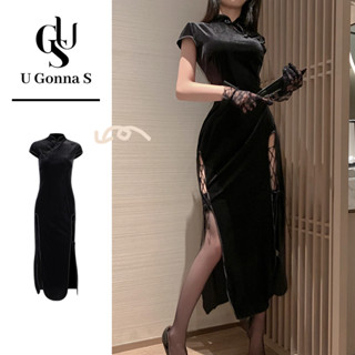  Đầm Sườn Xám Cách Tân Tay Ngắn Dáng Ôm Xẻ Tà Quyến Rũ Thời Trang Cho Nữ 2025 váy dầm cỡ lớn Plus Size 