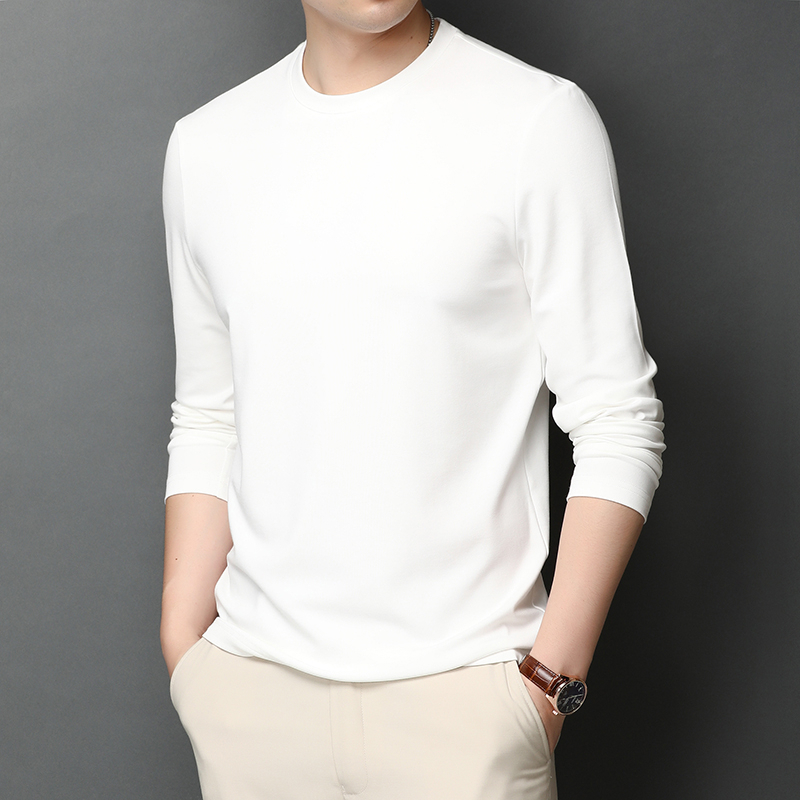 Thời trang nam thường ngày Áo phông dài tay, Áo phông trơn màu thoải mái và thoáng khí, Áo sơ mi nam dài tay