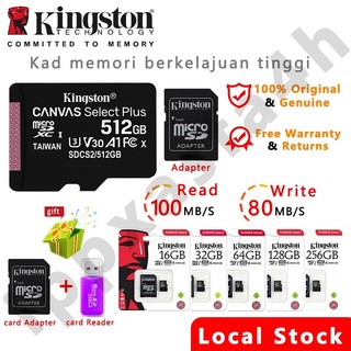 Thẻ nhớ kingston1tb 512gb 256gb 128gb 32gb 64gb sdcs2 micro sd tốc độ 100mb / s
