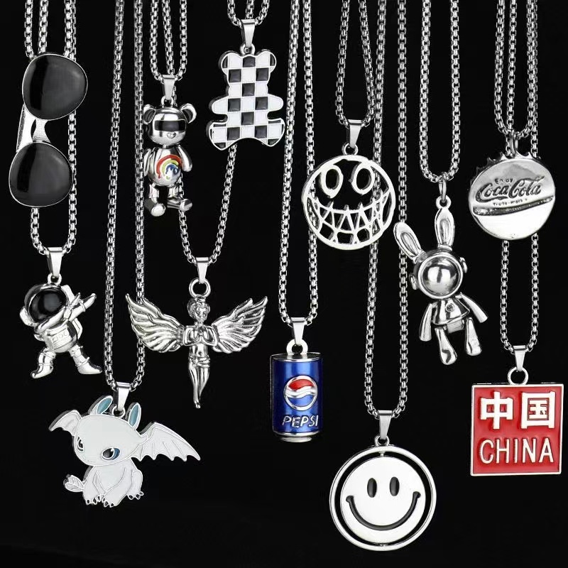 Vòng cổ Thép Titan Phong Cách Âu Mỹ Cá Tính Cho Nam