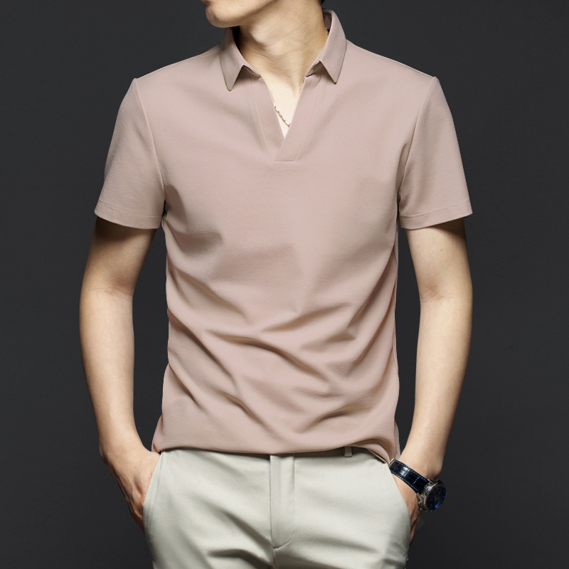 Vận chuyển nhanh Áo thun Polo Thời trang Nam Màu Rắn Ngắn Tay Áo Thường Polo Trang Phục