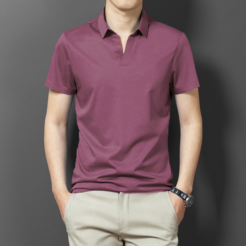 Vận chuyển nhanh Áo thun Polo Thời trang Nam Màu Rắn Ngắn Tay Áo Thường Polo Trang Phục
